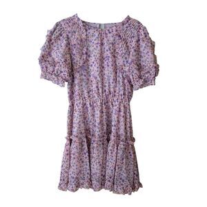 Rachel Parcell Tiered Floral Puff Sleeve Ruffle Cottagecore Prairie Dress Size 6